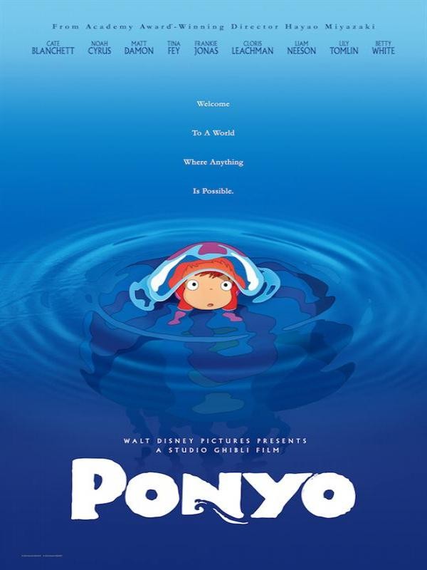 Affiche de Ponyo sur la falaise